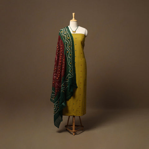 Jacquard weave cotton 2pc unstitched dress material