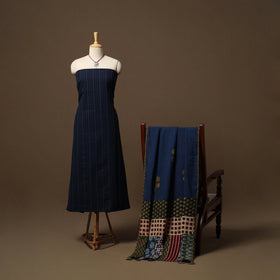 Jacquard weave cotton 2pc unstitched dress material