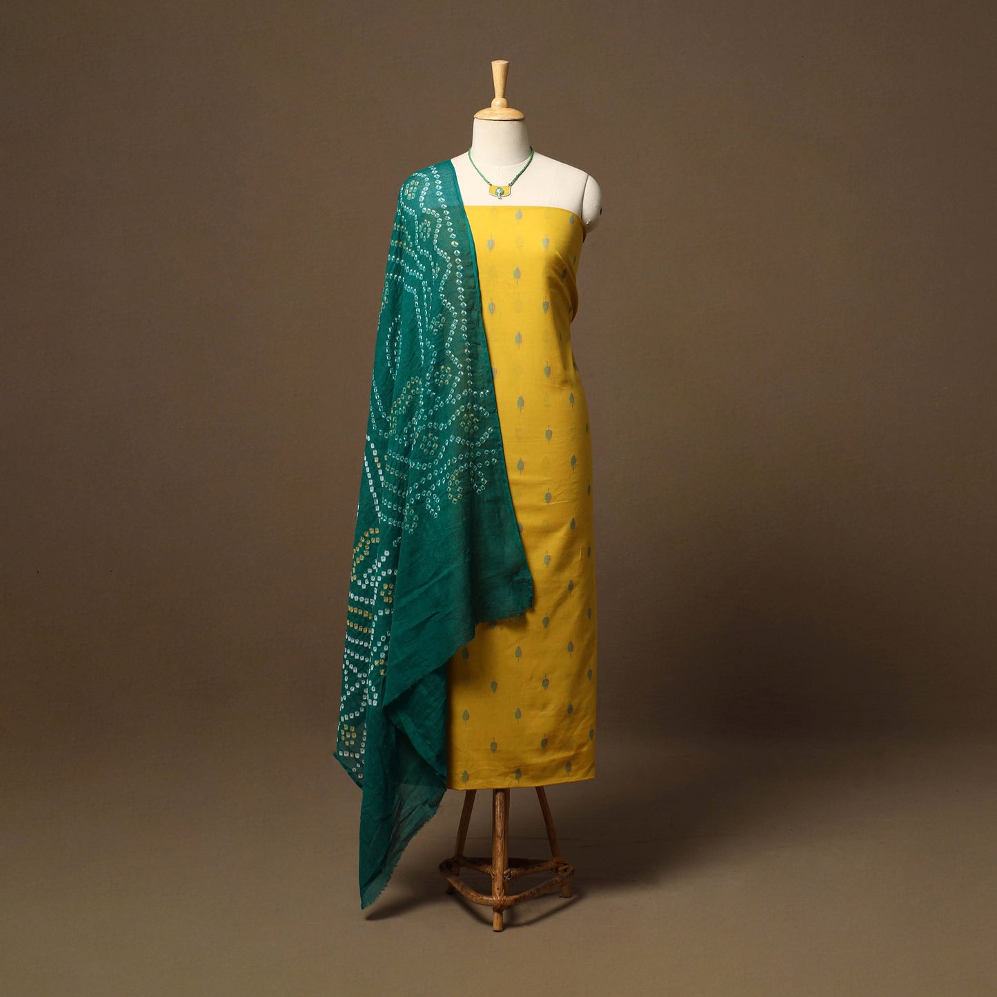 Jacquard weave cotton 2pc unstitched dress material