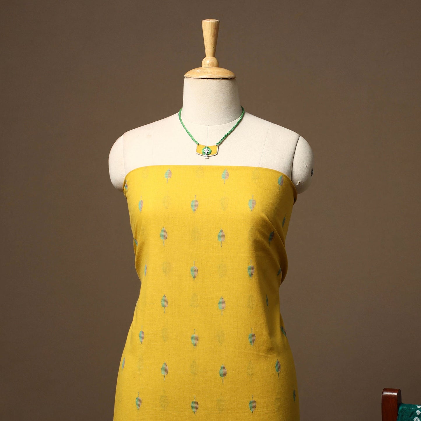 Jacquard weave cotton 2pc unstitched dress material