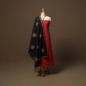 Jacquard weave cotton 2pc unstitched dress material