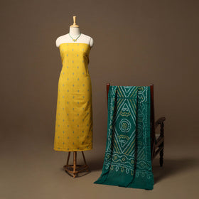 Jacquard weave cotton 2pc unstitched dress material