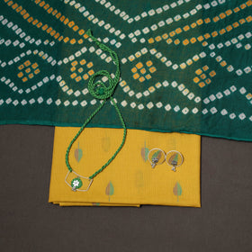 Jacquard weave cotton 2pc unstitched dress material