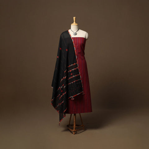 Jacquard weave cotton 2pc unstitched dress material