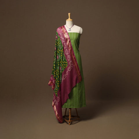 Jacquard weave cotton 2pc unstitched dress material