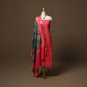 Jacquard weave cotton 2pc unstitched dress material