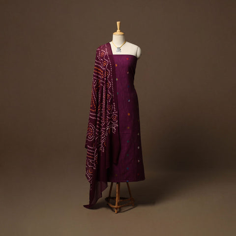 Jacquard weave cotton 2pc unstitched dress material