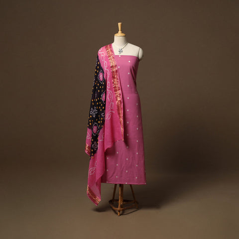 Jacquard weave cotton 2pc unstitched dress material