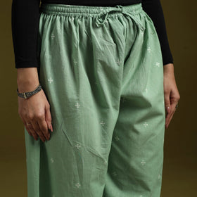 Jacquard weave cotton elasticated afghani salwar 01