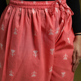 Jacquard weave cotton elasticated afghani salwar 03