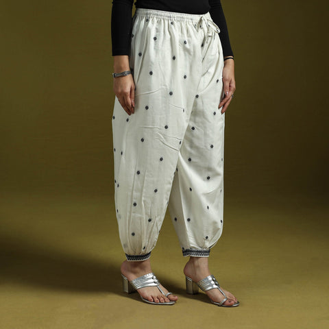 Jacquard weave cotton elasticated afghani salwar 04