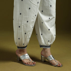 Jacquard weave cotton elasticated afghani salwar 04