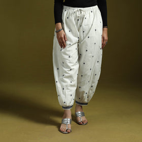 Jacquard weave cotton elasticated afghani salwar 04