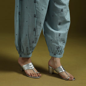 Jacquard weave cotton elasticated afghani salwar 05