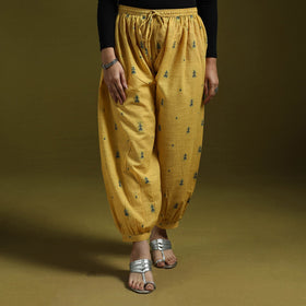 Jacquard weave cotton elasticated afghani salwar 06