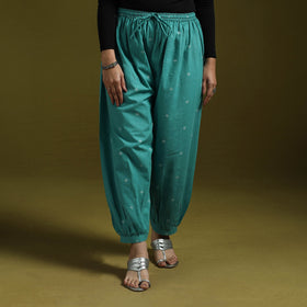 Jacquard weave cotton elasticated afghani salwar 07