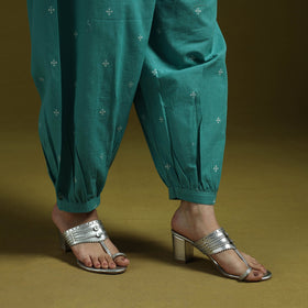 Jacquard weave cotton elasticated afghani salwar 07