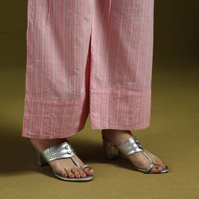 Jacquard weave cotton elasticated palazzo 22 - handcrafted