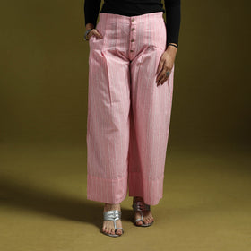 Jacquard weave cotton elasticated palazzo 22 - handcrafted