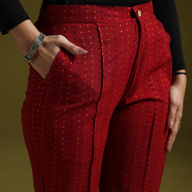 Jacquard weave cotton elasticated palazzo 23 - handcrafted