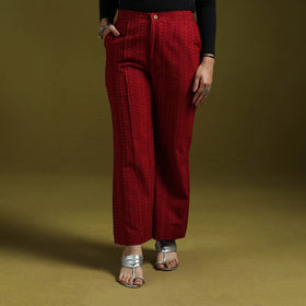 Jacquard weave cotton elasticated palazzo 23 - handcrafted