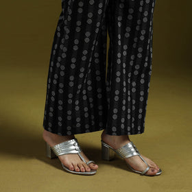 Jacquard weave cotton elasticated palazzo 24 - handcrafted