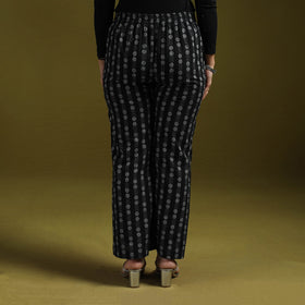 Jacquard weave cotton elasticated palazzo 24 - handcrafted