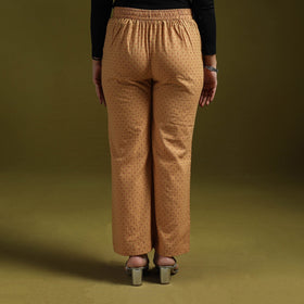 Jacquard weave cotton elasticated palazzo 25 - handcrafted