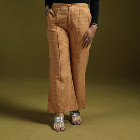 Jacquard weave cotton elasticated palazzo 25 - handcrafted