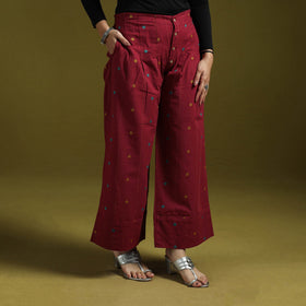 Jacquard weave cotton elasticated palazzo 26 - handcrafted