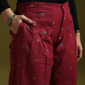 Jacquard weave cotton elasticated palazzo 26 - handcrafted