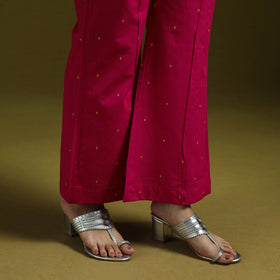 Jacquard weave cotton elasticated palazzo 27 - handcrafted