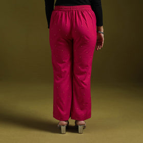 Jacquard weave cotton elasticated palazzo 27 - handcrafted