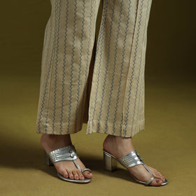 Jacquard weave cotton elasticated palazzo 28 - handcrafted