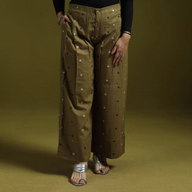 Jacquard weave cotton elasticated palazzo 30 - handcrafted