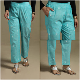 Jacquard weave cotton elasticated palazzo 39 - s