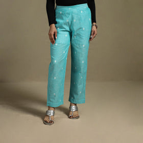Jacquard weave cotton elasticated palazzo 39 - s