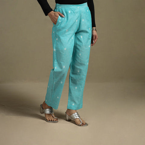 Jacquard weave cotton elasticated palazzo 39 - s
