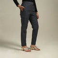 Jacquard weave cotton elasticated pant 15 - s - handcrafted