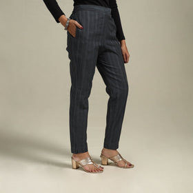 Jacquard weave cotton elasticated pant 15 - s - handcrafted
