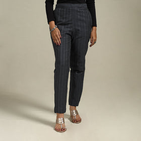 Jacquard weave cotton elasticated pant 15 - s - handcrafted