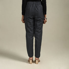 Jacquard weave cotton elasticated pant 15 - s - handcrafted