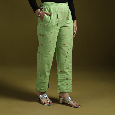 Jacquard weave cotton elasticated pant 16 - handcrafted