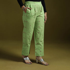 Jacquard weave cotton elasticated pant 16 - handcrafted