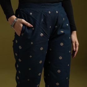 Jacquard weave cotton elasticated pant 20 - handcrafted