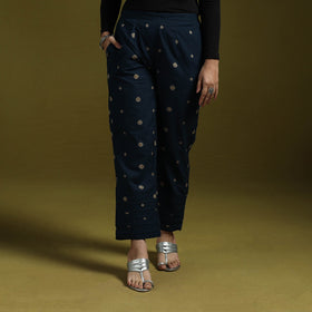 Jacquard weave cotton elasticated pant 20 - handcrafted