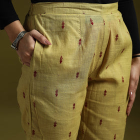 Jacquard weave cotton elasticated pant 21 - handcrafted