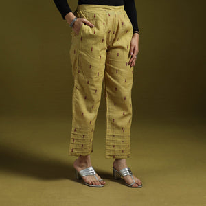 Jacquard weave cotton elasticated pant 21 - handcrafted
