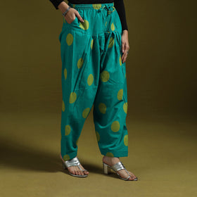 Jacquard weave cotton elasticated salwar 08 - handcrafted