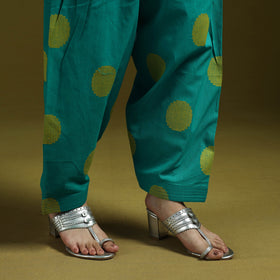 Jacquard weave cotton elasticated salwar 08 - handcrafted